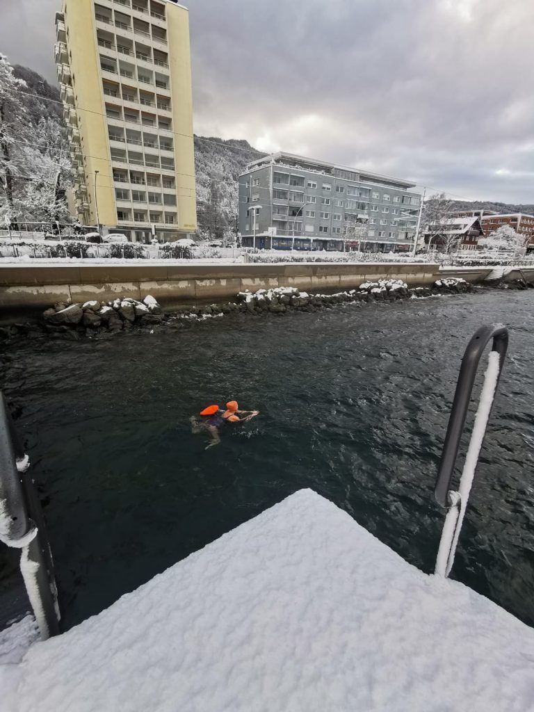 Täglicher Sprung ins Eiskalte am Bodensee