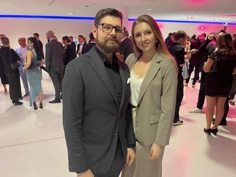 Theresa und Christopher Haller (Fa. Blum) kamen nach Bregenz