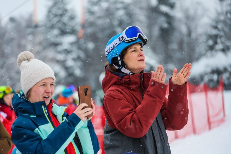 Kleine Rennläufer groß in Fahrt