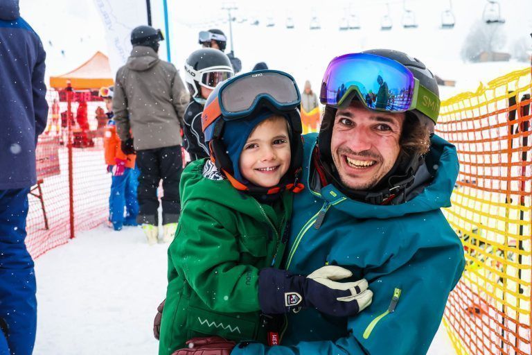Kleine Rennläufer groß in Fahrt
