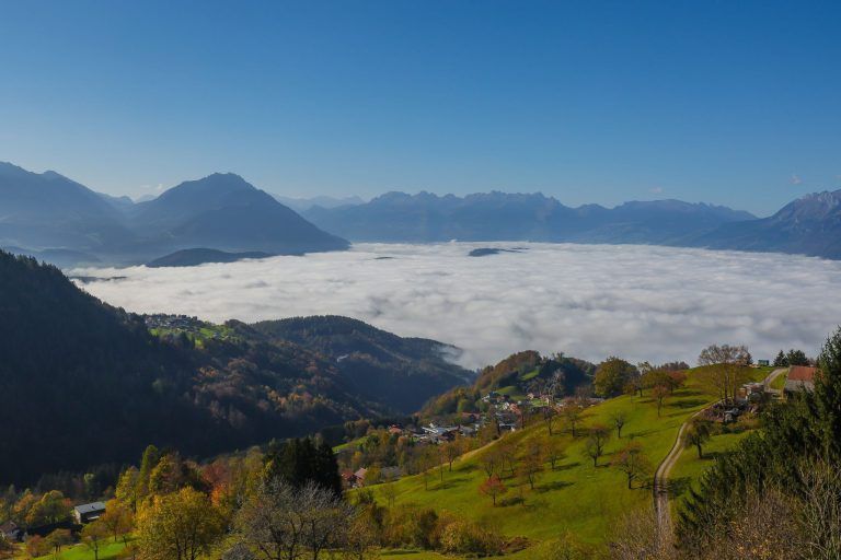 In der Höhe milde Temperaturen, im Tal schlechte Luft