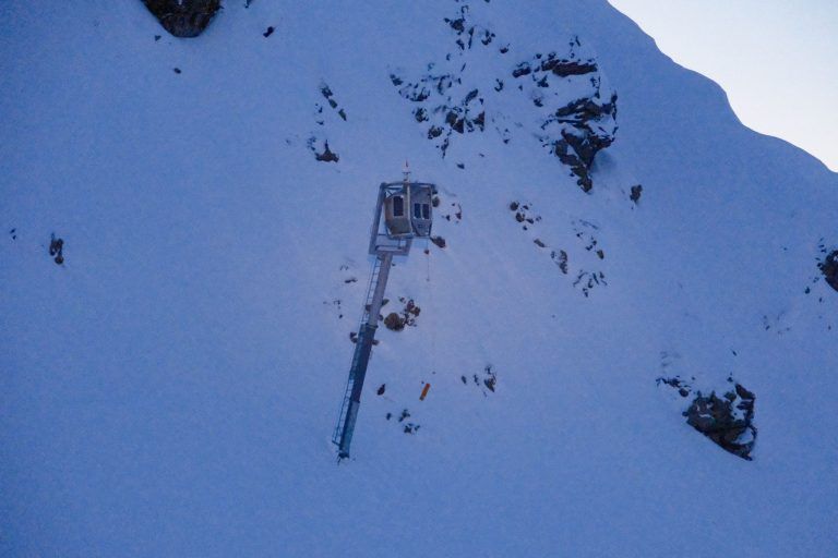 Lawinensprenganlage, Lawinensprengmast, Skigebiet Albona