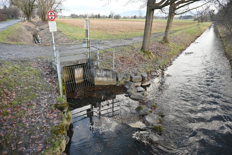 Neue Frischwasserzufuhr für den Grindelkanal: Das Gefälle ist aktuell zu flach. Zu wenig Wasser fließt vom Neuner in den Zuleitungsgraben des Grindelkanals.