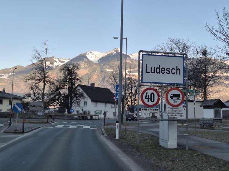 Verkehrsschilder Bezirk Bludenz