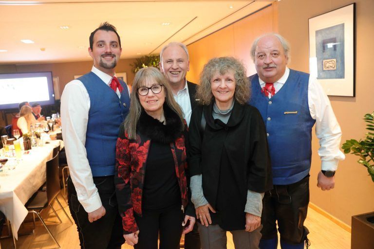 Stadtmusik Feldkirch lud zum 24. Neujahrsempfang: Jonathan SCheriau, Brigitte Denifl, Wolfram Baldauf, Waltraud und Manfred Scheriau.