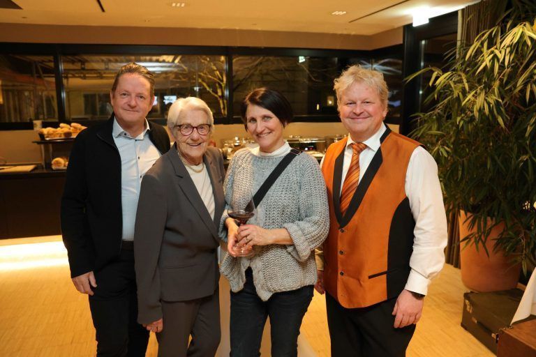 Stadtmusik Feldkirch lud zum 24. Neujahrsempfang: Günther und Resi Matt, Sabine sTeiner und Gunnar Wald.
