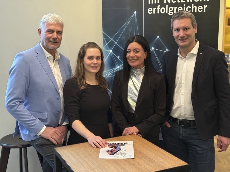 Günter Böhler, Lucia Köb, Elke Böhler und Philipp Wessiak luden zum VNL Neujahrsempfang 2025