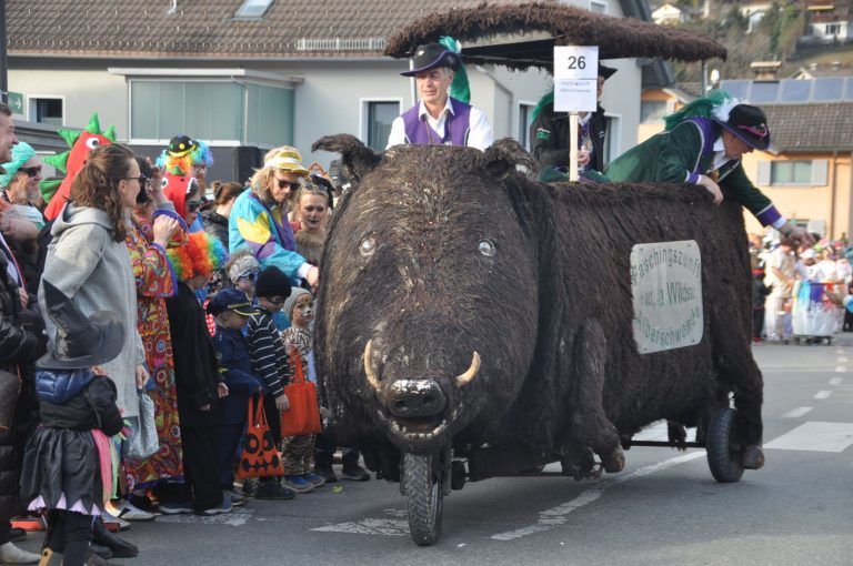 Thüringen im Faschingsfieber: Die Faschingszunft aus Alberschwende kamen mit der Wildsau, ihrem Wappentier