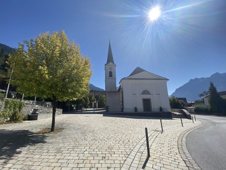Ortszentrum Nüziders, Tempo 30, Verkehr, Pfarrkirche St. Viktor