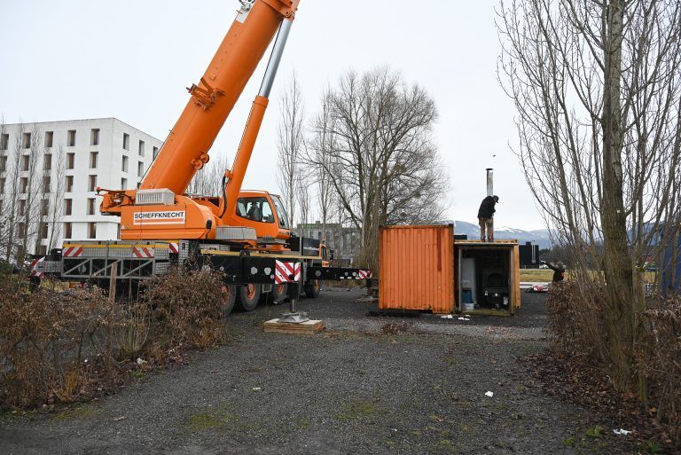 Zwischenlagerplatz für Freudenhaus gefunden: Der Platz auf dem das Freudenhaus stand wird vor dem Wochenende leer geräumt sein.