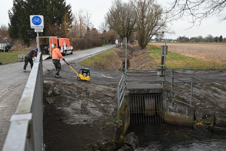 Neues Wasserbauprojekt „Am Rohr“ erfolgreich abgeschlossen: Das Rohr vom Alten Rhein wurde erfolgreich verlegt.