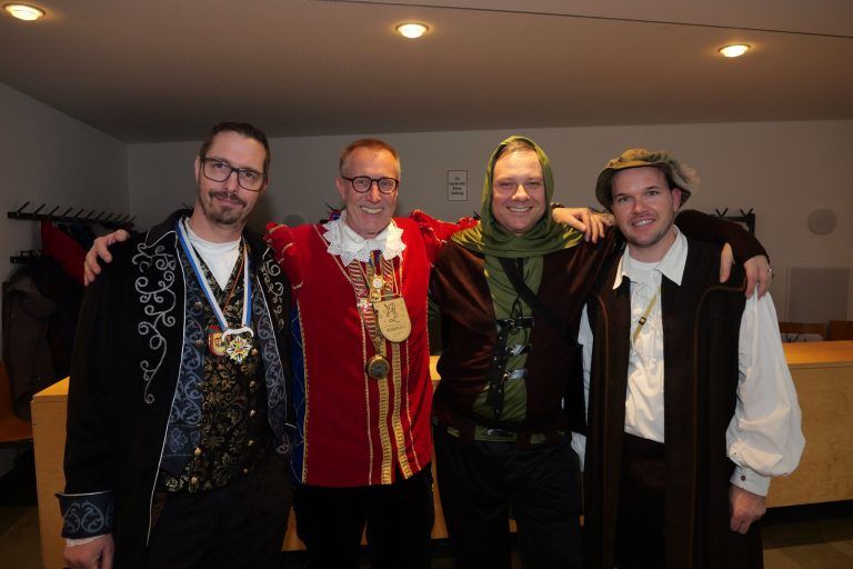 Seniorenfasching mit Spitzenprogramm: Martin Bertsch, Markus Pedot, Jürgen Blacha und Lukas Debortoli.