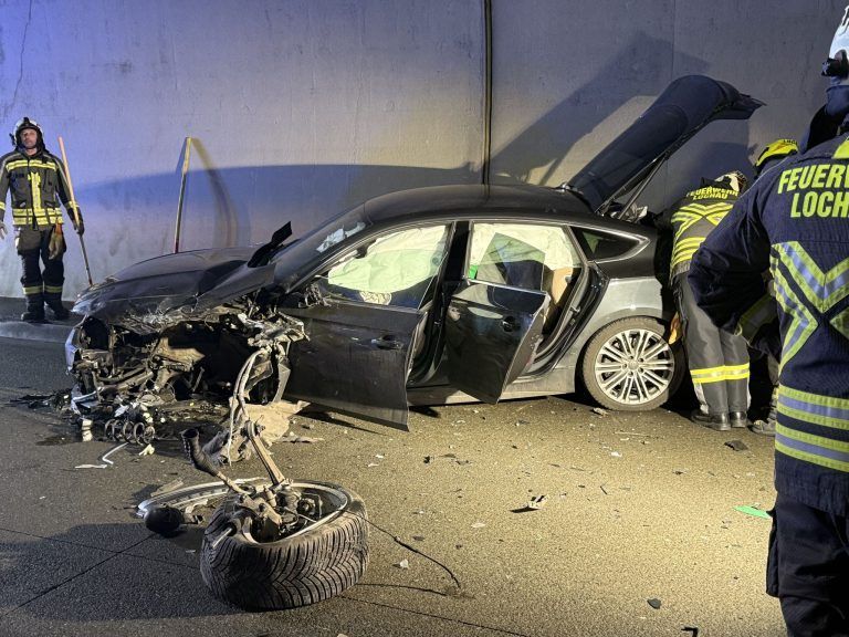 Schwerer Unfall im Pfändertunnel