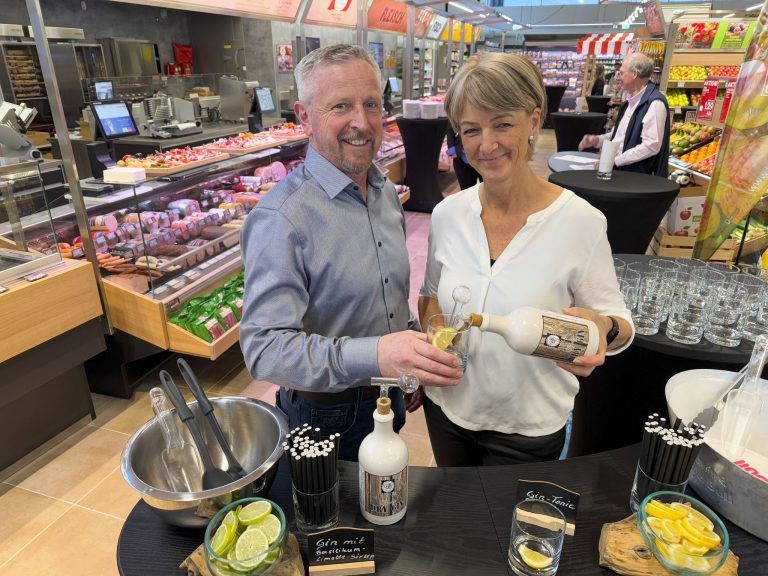 Sabine und Hubert Fink präsentierten ihren Ländle Gin