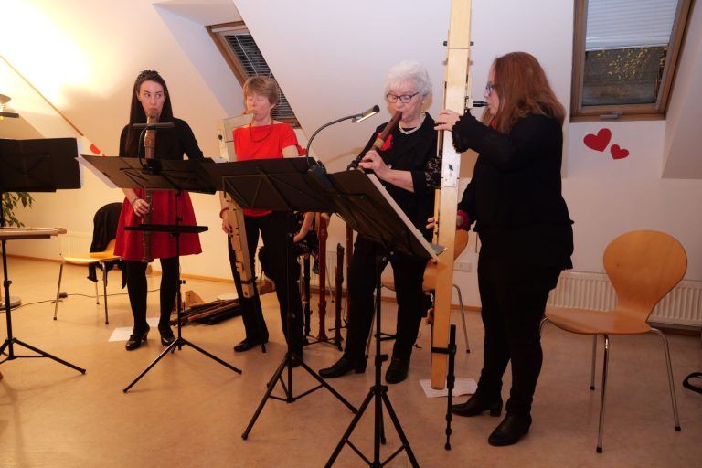 Das Ensemble „La Rocaille“ spannte mit seinen Blockflöten einen musikalischen Bogen von der Türkei bis Amerika.