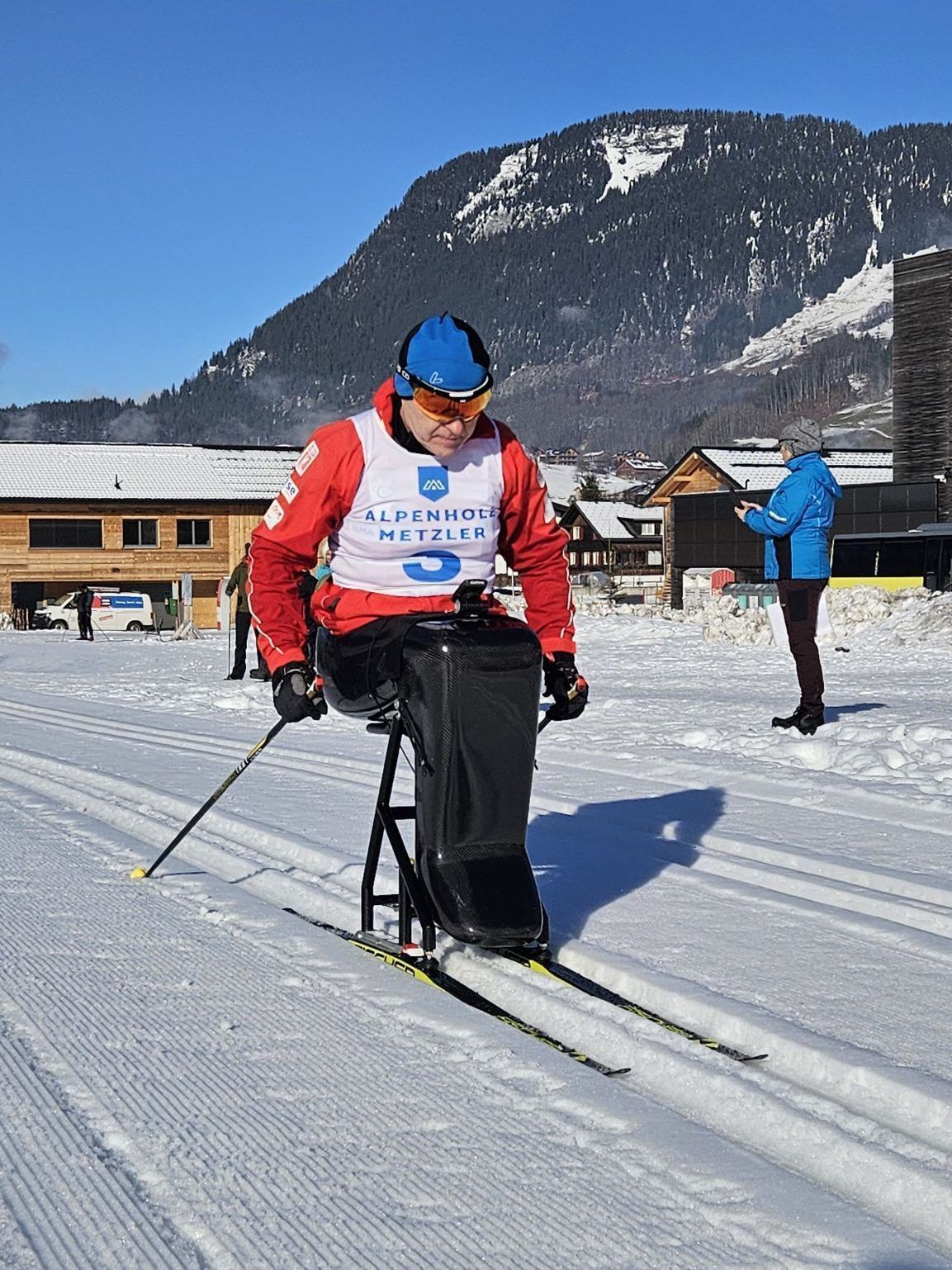 Erfolgreiche Langlauf-Meisterschaften : Wolfgang Wimmer auf seiner Siegesfahrt.