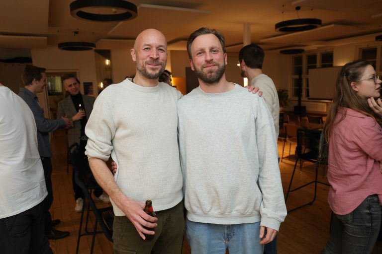 "Talks & Tapas" in "Gelber Fabrik": Eric Bont und Martin Schachenhofer.