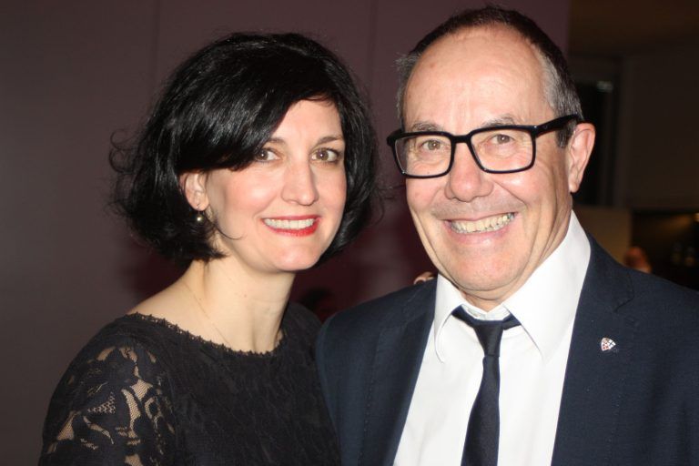 Rankweil Vizebürgermeister Andreas Prenn mit Gattin Cornelia hofft im Amt zu bleiben. 