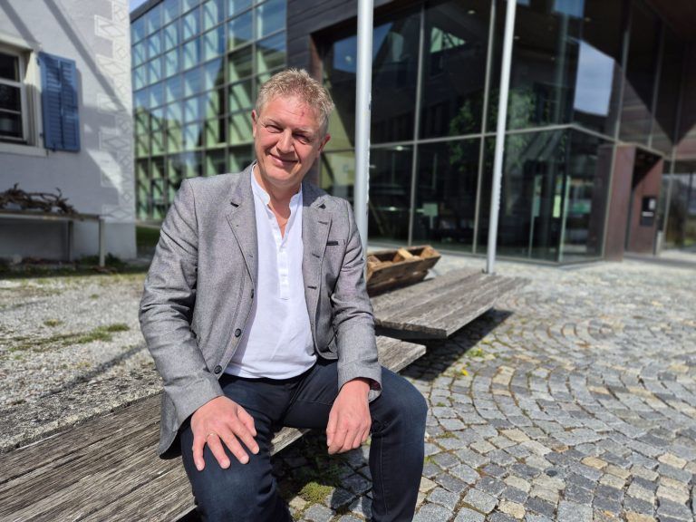 Nenzing, neuer Bürgermeister Michael Hartmann, Ortszentrum