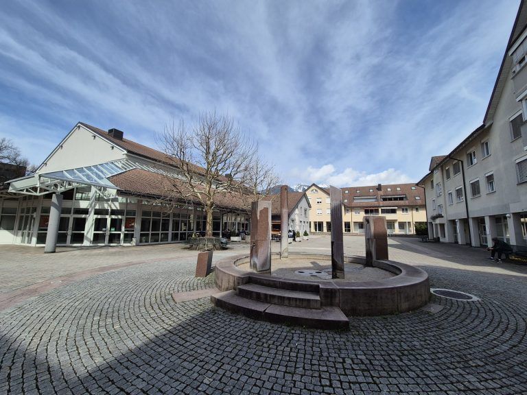 Nenzing, neuer Bürgermeister Michael Hartmann, Ortszentrum