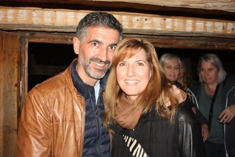 Rekordbesuch beim Kellerfest Rankweil: Sabine Jordan mit Freund besuchten die Kellerräume in Rankweil.