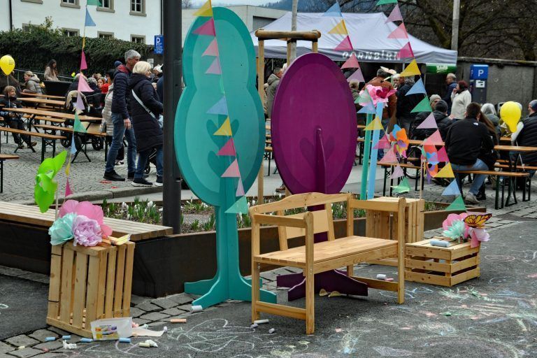 Ein Fest für die neue Marktstraße: Für das Fest war die Marktstraße liebevoll dekoriert worden.