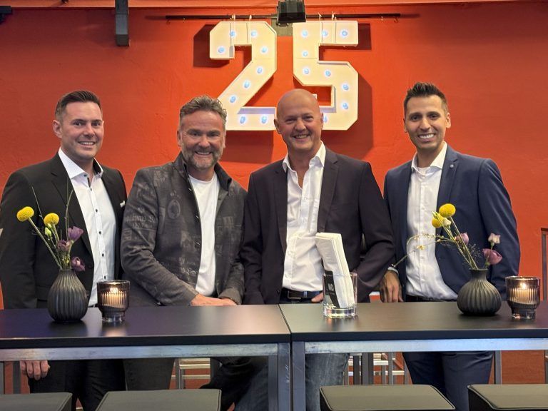 Ein Vierteljahrhundert MO Catering: Marco Geser, Harald Otti, Mario Marte und Christian Stadler