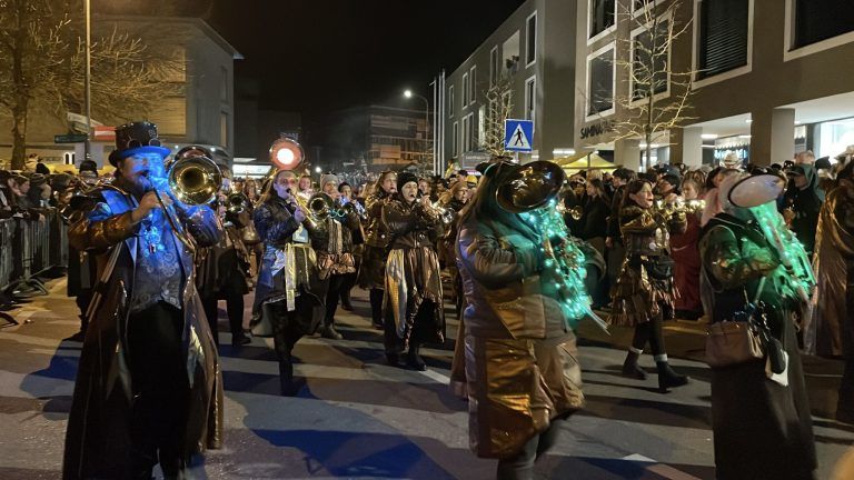 Schaaner Ried fahren 2025, Fasching, Nachtumzug