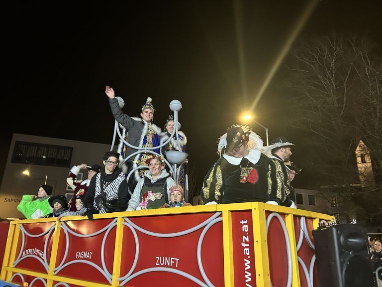 Schaaner Ried fahren 2025, Fasching, Nachtumzug