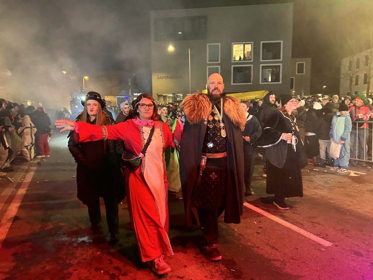 Schaaner Ried fahren 2025, Fasching, Nachtumzug