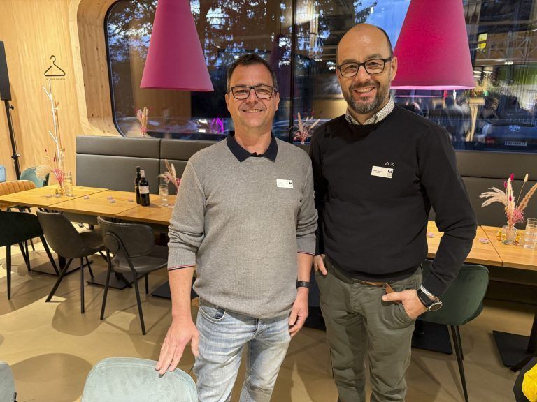 Patric Lampert und Günter Brunner interessierte der Vortrag