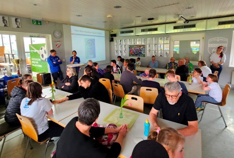 Welt-Down-Syndrom-Tag mit Sportfest beim SV typico Lochau: Spezielle Informationen rund um das Thema und Vorstellung des Lochauer Projektes „Gelebte Inklusion soll NORMAL sein“.