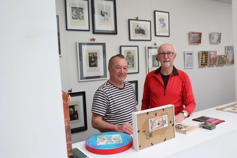 Vielfältige und spannende Kunst: Künstlergatte Uli Gebhard und Werner Schelling.