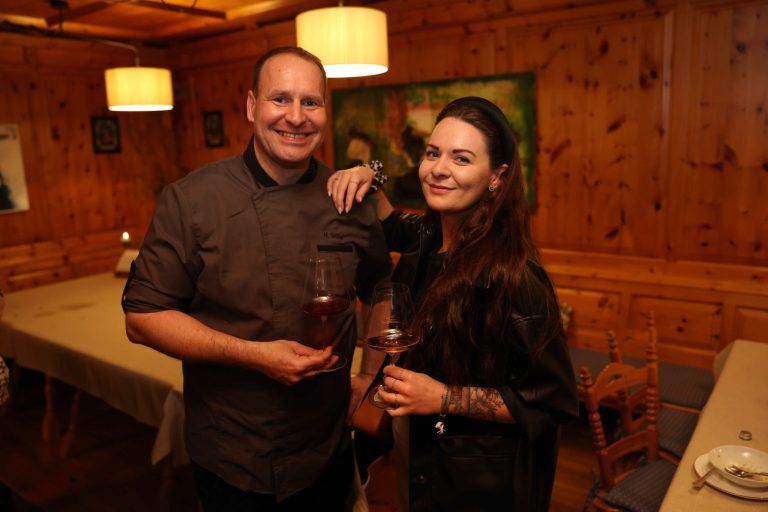 Schlemmerfestival zumn Saisonschluß: Küchenchef Holger Stößer und Nadine Matt ("Fisser Hof").