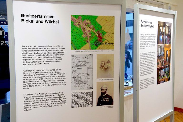 Ein Haus, das Geschichte atmet: Der Geschichte des Gebäudes und der Besitzerfamilien Bickel und Würbel, fünf Generationen, ist die Ausstellung im Stadtlabor im Würbel-Haus gewidmet.