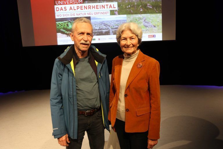 "Universum" Alpenrheintal: Vogelkundler Hubert Salzgeber und Naturschutzbund-Obfrau Hildegard Breiner.