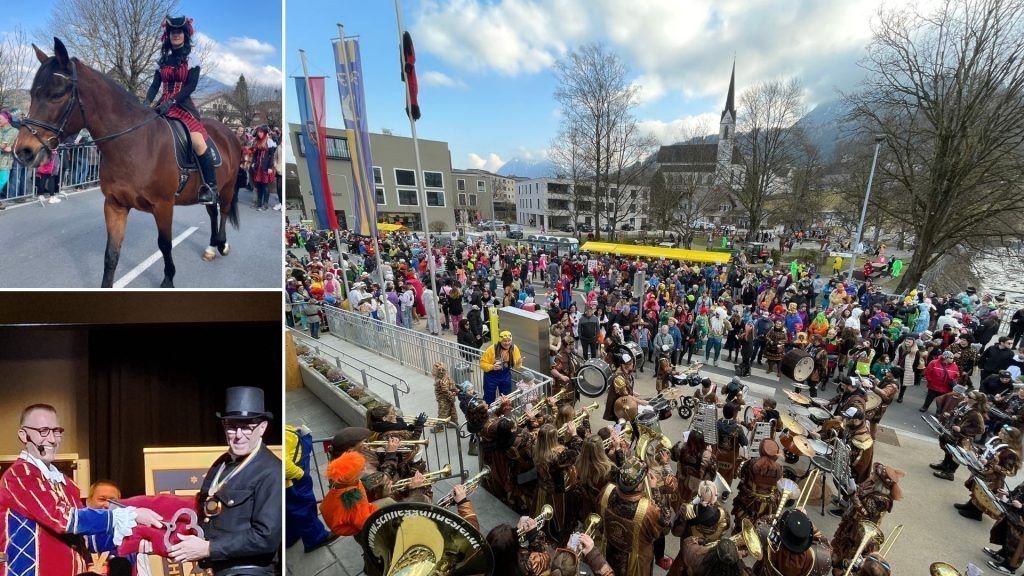 Bunte Mäschgerle eroberten die Straßen in Frastanz