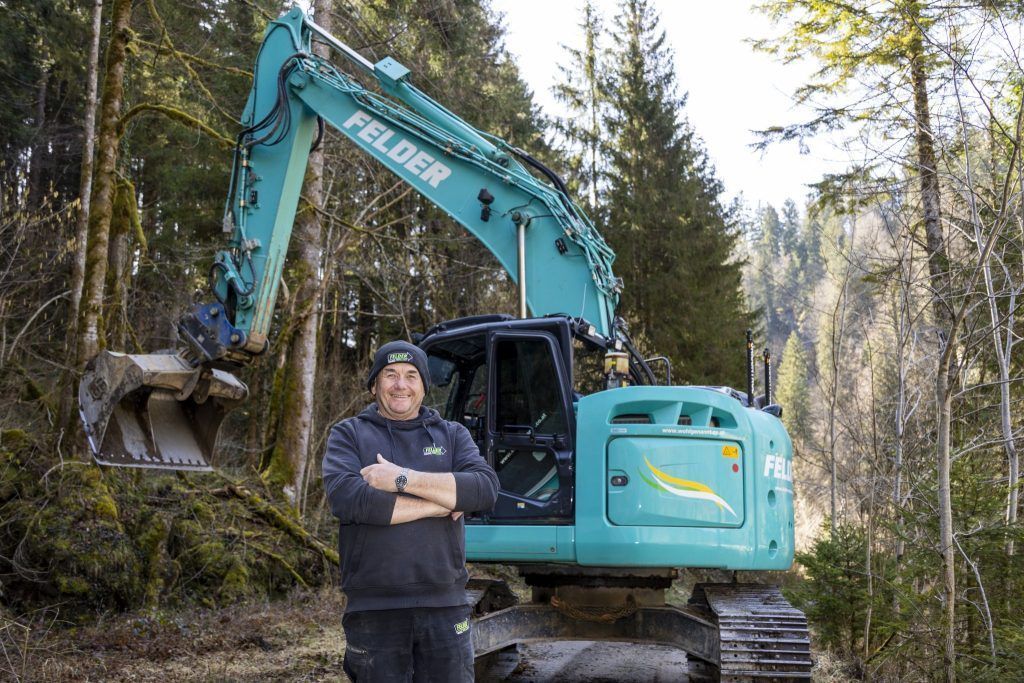 Stahl, Steine und Beton: Die Bauarbeiten auf dem Achtalweg haben begonnen