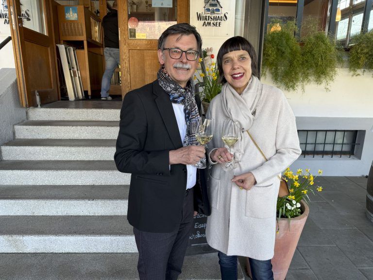 Michaela und Wilhelm Bucher genossen das Ambiente bei der Verkostung