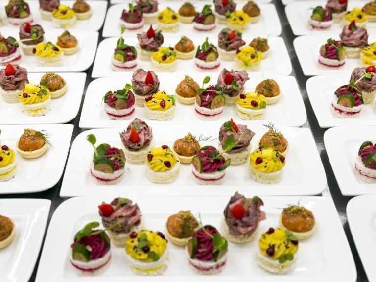 Kulinarische Baukultur gab es von Mo Catering für die Gäste