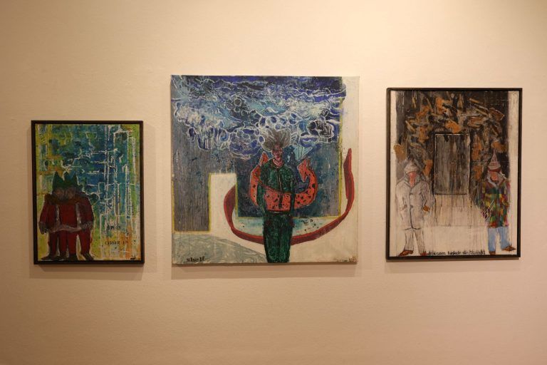Schwerere Kost bei Gfader-Vernissage: Wetiere drei Arbeiten.