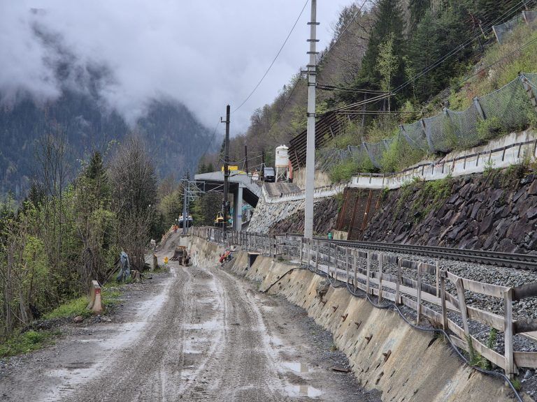 Löcherwaldgalerie, Arlbergstrecke, ÖBB, Streckensperre, Bauarbeiten