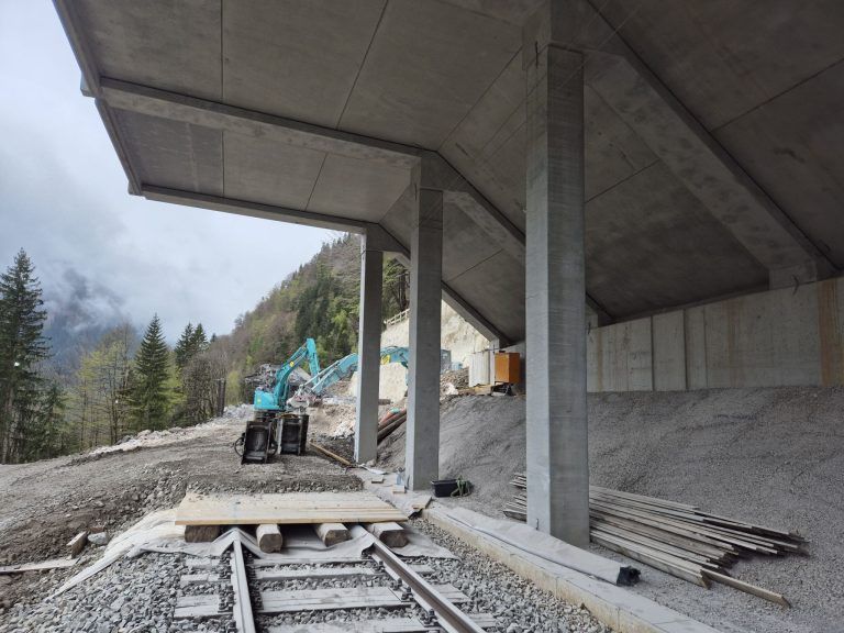 Löcherwaldgalerie, Arlbergstrecke, ÖBB, Streckensperre, Bauarbeiten