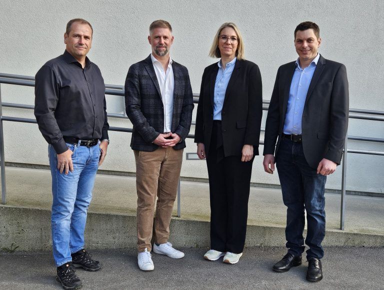Neuer Langenegger Gemeindevorstand: Erich Schwärzler, Bgm. Thomas Konrad, Vizebgm. Katharina Fuchs und Christoph Schwarzmann.