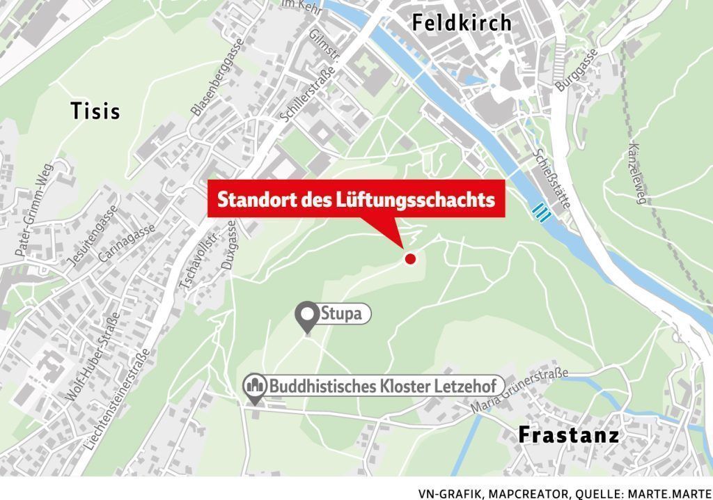 Ort der Stille wird zur Baustelle: Lüftungsturm entsteht nahe buddhistischem Kloster