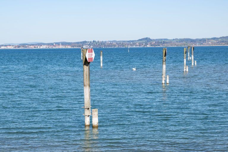 Niedriger Bodenseepegel