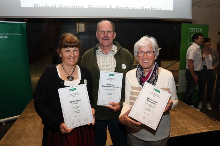 Enge Rennen auf hohem Niveau: Sortensieger Birgit Hefel, Peter Mähr und Herta Fröis.