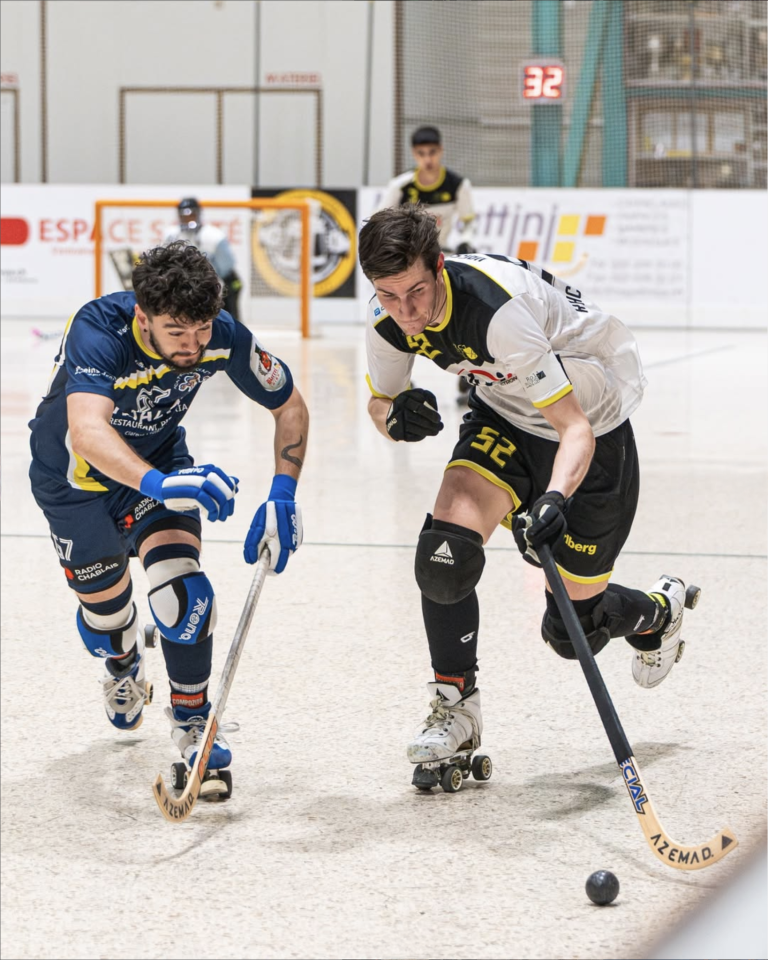 RHC Dornbirn erneut Schweizer Vize-Cupsieger: Top-Scorer Kilian Hagspiel (re.) in Aktion.