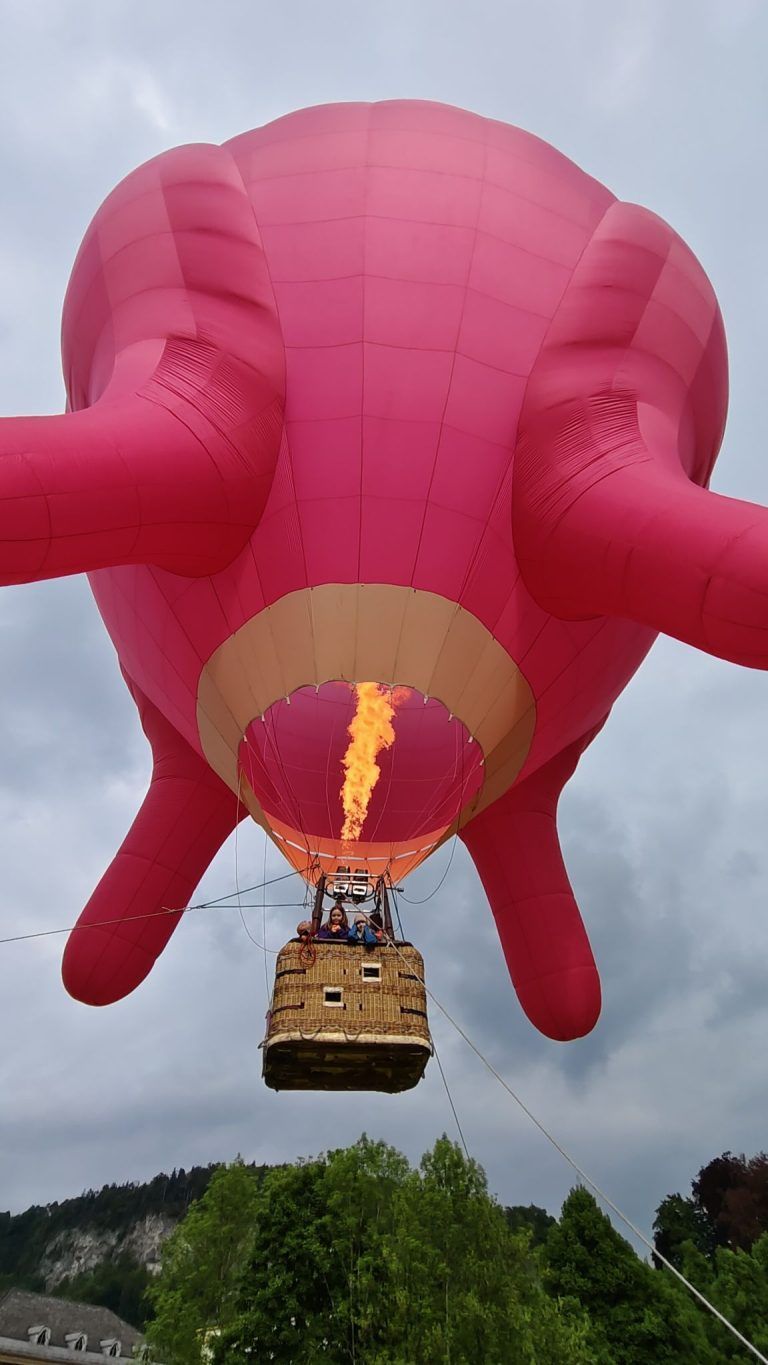 100 Kinder hoben im Ballon ab: Erste Luftfahrt-Erfahrungen mit Blick über die Montfort-Stadt.