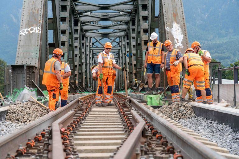 Gleisarbeiten Buchs - Feldkirch Ausbau ÖBB